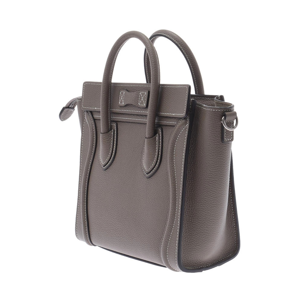 Celine Gray Calfskin Luggage Handbag Shopper Suri Gray